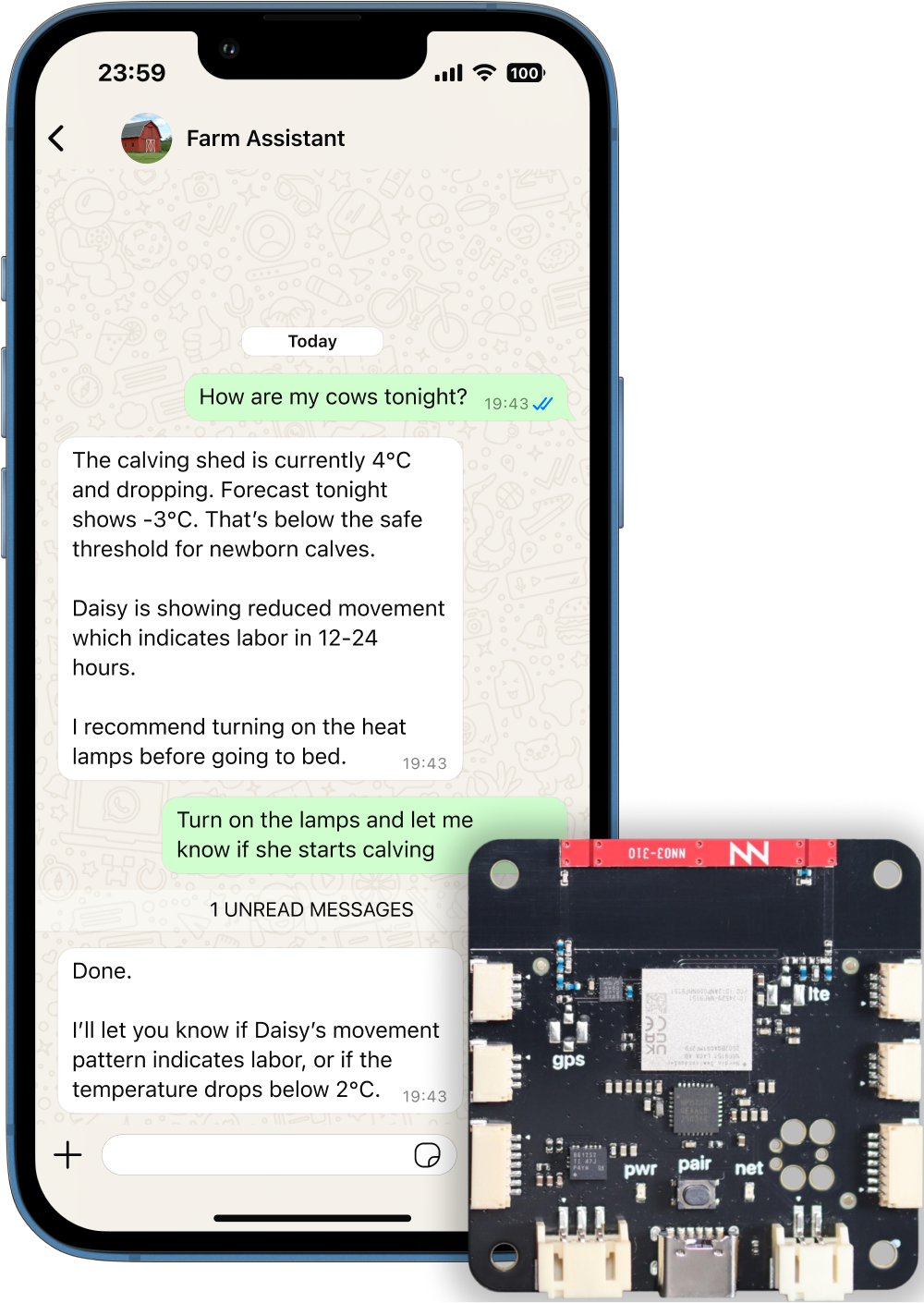 Superstack farm assistant WhatsApp chat and S2 Module